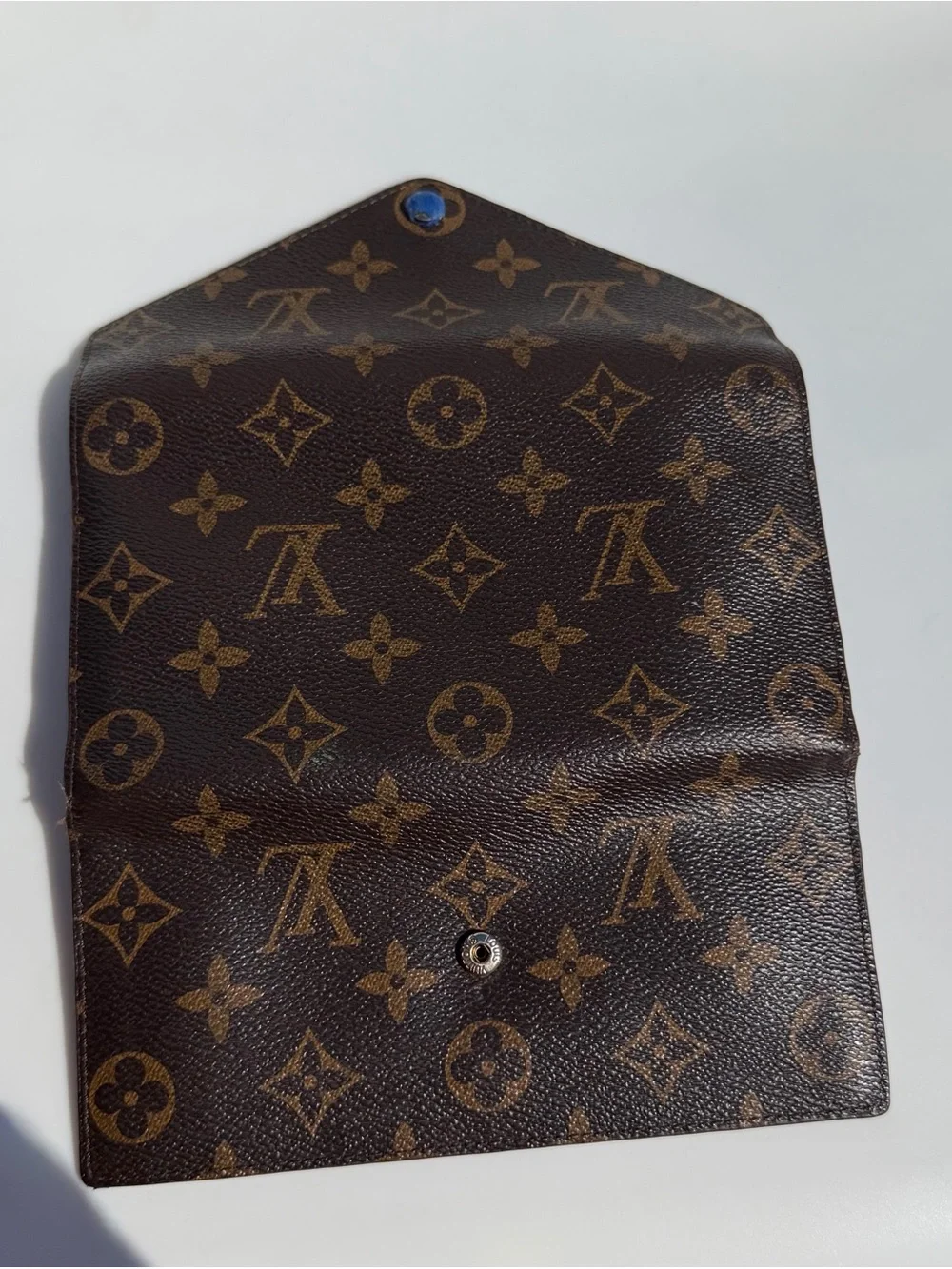 Louis Vuitton Sarah Wallet Monogram Canvas Blue - Authentic Made in France Y2K